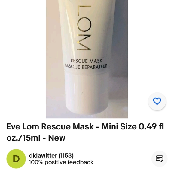 NEW!! EVELOM Rescue Mask 1.6oz - Picture 7 of 7